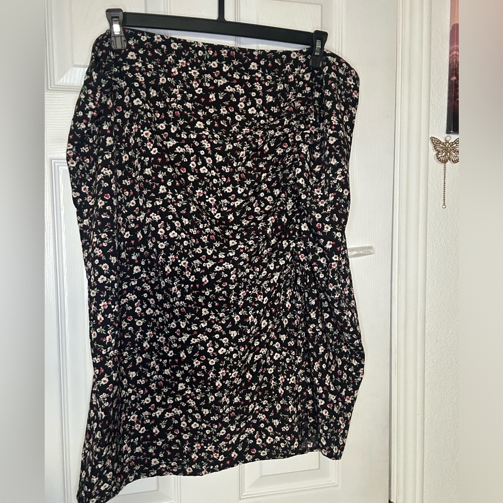 Plus size A-line draw string skirt